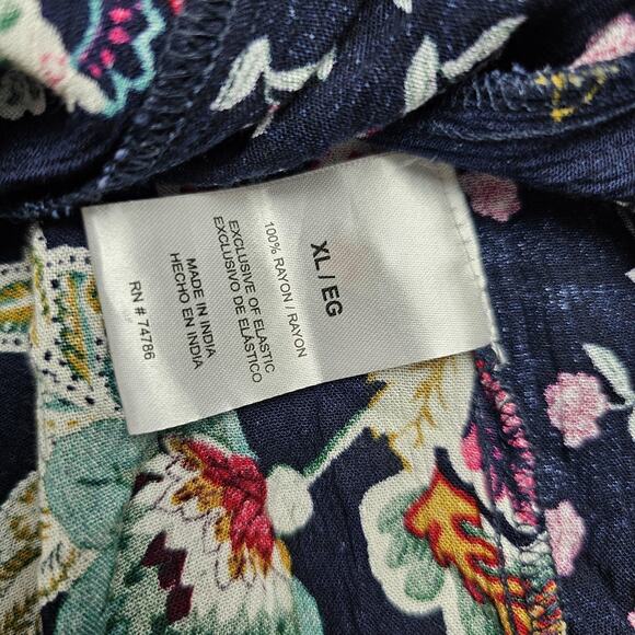 Bila Dress Womens XL Maxi Boho Handkerchief Hem Floral Western Cottage Peasant - Picture 7 of 11